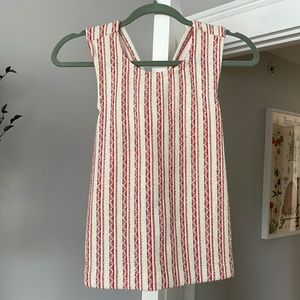 Madewell Bouclé Stripe Cross-Back Tank Top XXS